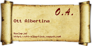Ott Albertina névjegykártya